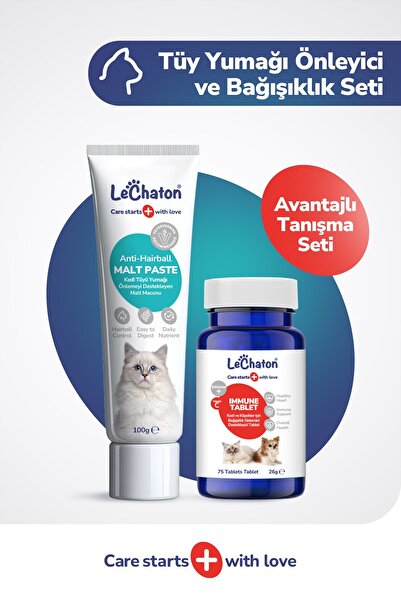 LeChaton Pet Care Kedi Tüy Yumağı Önleyici Malt ve Bağışıklık Sistemi Güçlend...