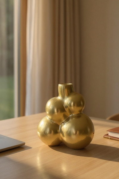 ardesta El Yapımı Baloncuklu Parlak Vernikli Seramik Görünümlü Büyük İskandin...