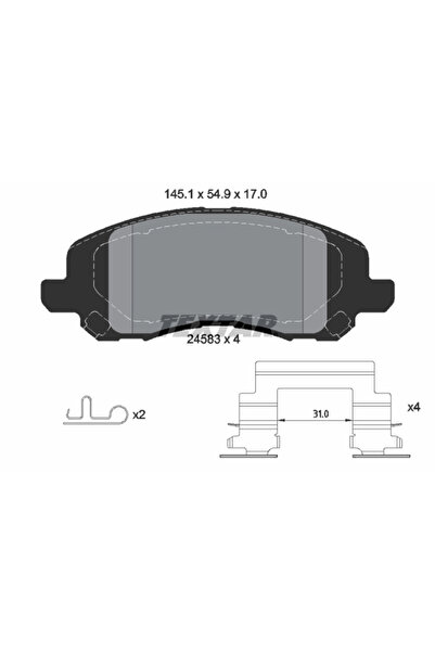 TEXTAR Set Placute Frana Frana Disc Chrysler 200/Sebring Dodge Avenger/Caliber