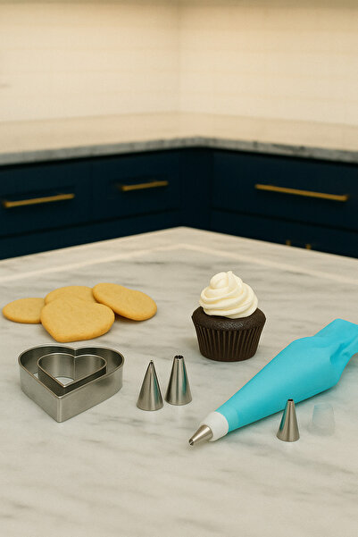 A A Company مجموعة تزيين الكيك والكعك مكونة من 9 قطع، قالب بسكويت، قالب كيك