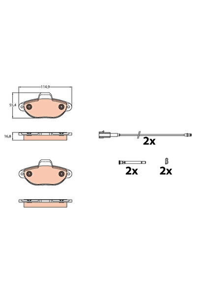 TRW Set Placute Frana Frana Disc Fiat 500