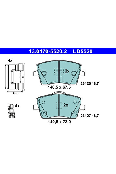 Ate Set Placute Frana Frana Disc Volvo XC40