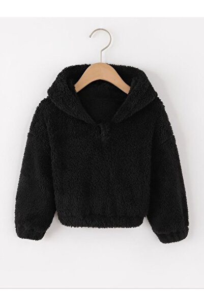 shop Kızı çocuk siyah welsoft siwit kol bel lastik detaylı