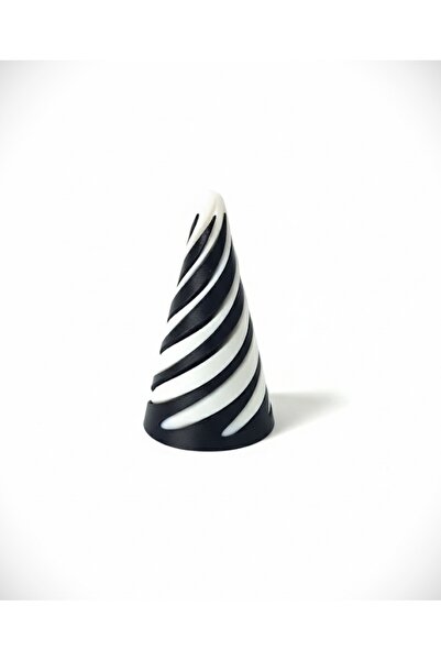 3DIYAR Spiral Dekoratif Obje (1 Adet) - Siyah Beyaz Spiral 3D Tasarım Modern ...