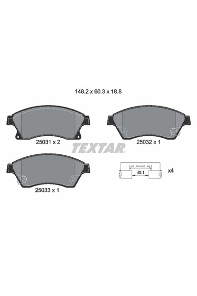 Krieger Set Placute Frana Frana Disc Chevrolet Aveo/Cruze Holden Barina/Cruze...