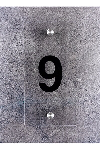 zafrakreklam لافتة عمودية شفافة 3 مم - خشبية للشقق والفنادق والمكاتب - رقم ال...