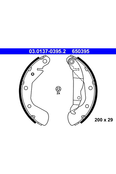 Ate Set Saboti Frana Opel Corsa C Vauxhall Corsa Model 2/Corsavan Model 2 Cas...