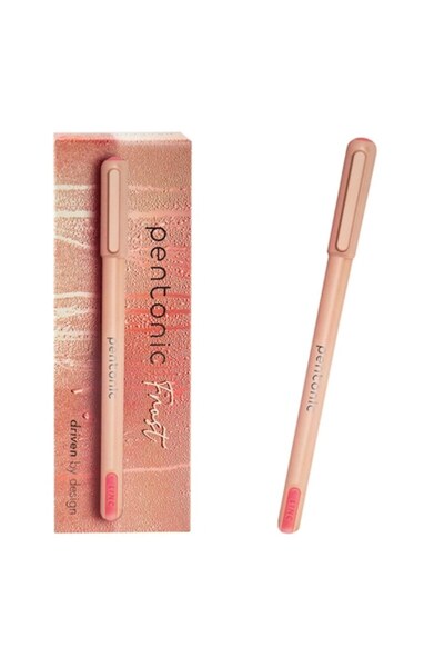 Linc Set of 10 Pentonic Frost Pens, Red Body, Red Lead, 0.7 mm