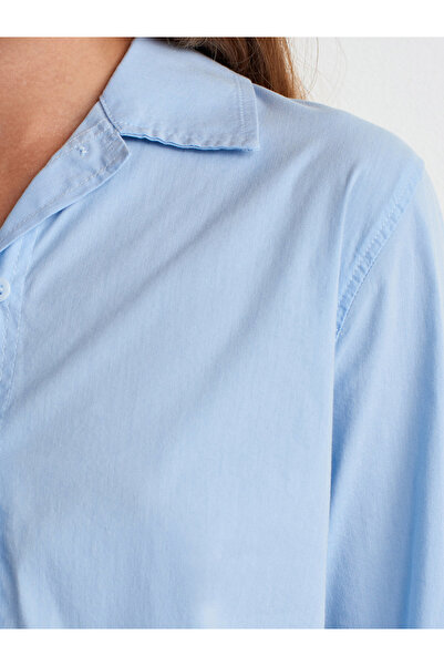 Dilvin 50523 Cămașă cu spatele deschis-albastru