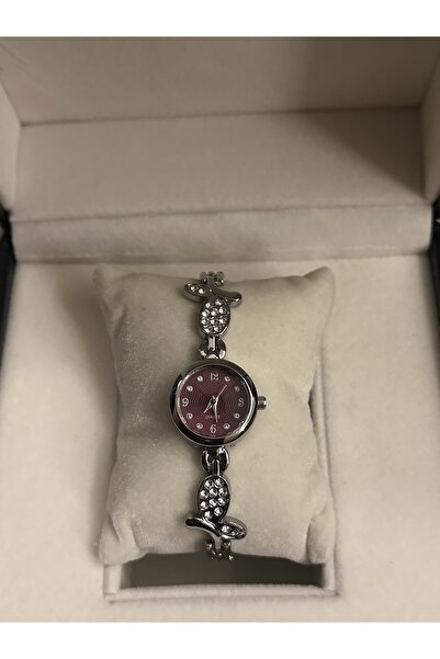 QUARTZ Stone Detailed Vintage Wristwatch in Gift Box