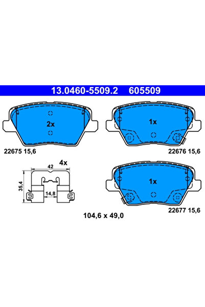 Ate Set Placute Frana Frana Disc Hyundai I30 Kia Ceed
