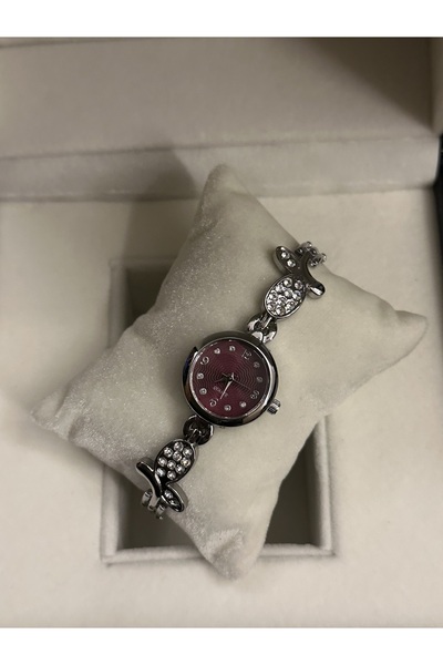 QUARTZ Stone Detailed Vintage Wristwatch in Gift Box