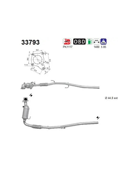 As Catalizator Audi A1 Seat Ibiza 4/Toledo 4 2009-2022