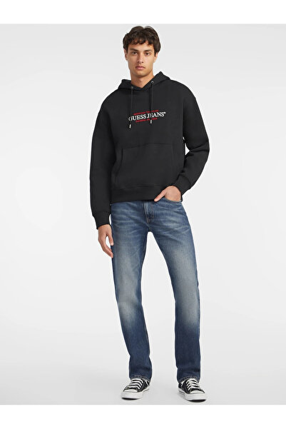 Guess Jeans Erkek Siyah Sweatshirt M4YQ23K9V31-JBLK
