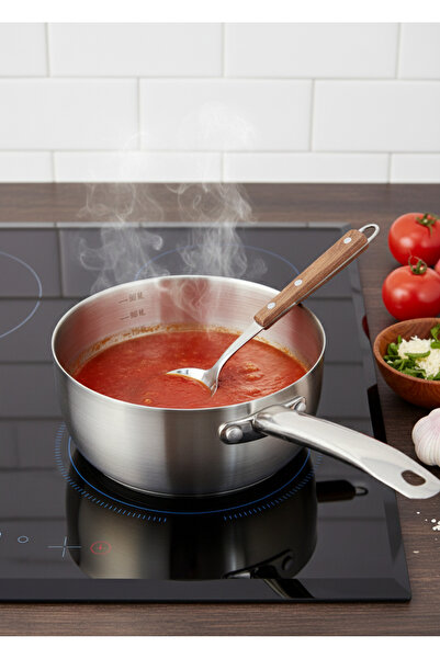 ALSAIF KITCHEN Profesyonel Paslanmaz Çelik Sütlük & Sos Tenceresi – 18cm / 1.8L – İndüksiyon Uyumlu