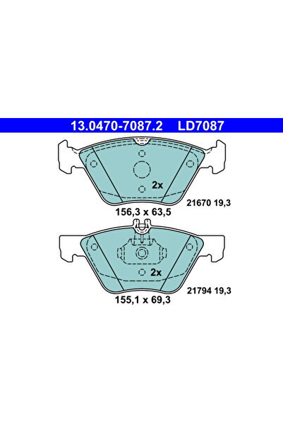 Ate Set Placute Frana Frana Disc Chrysler Crossfire Mercedes-Benz Clk/E-Class...