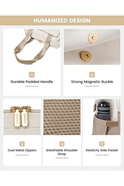 EXCEFORE Xopor 15.6-inch Laptop Backpack for Women, Business Backpack with USB Port, Waterproof Travel Backpa