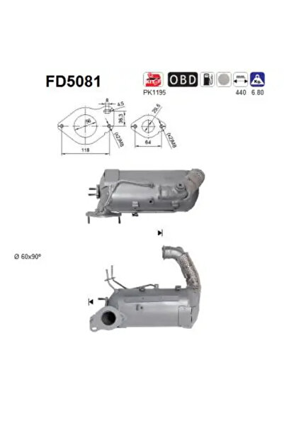 As Filtru Funingine/Particule Sist.De Esapament Mercedes-Benz A-Class/B-Class...