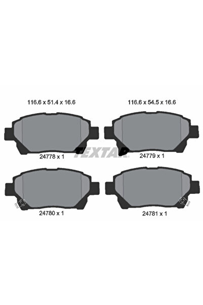 TEXTAR Set Placute Frana Frana Disc Aston Martin Cygnet Scion Iq