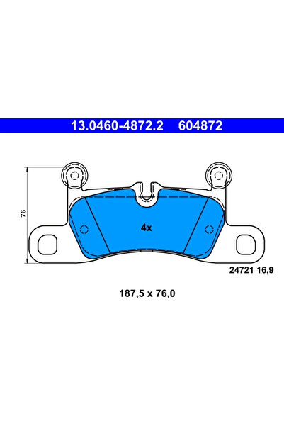 Ate Set Placute Frana Frana Disc Porsche Cayenne Vw Touareg