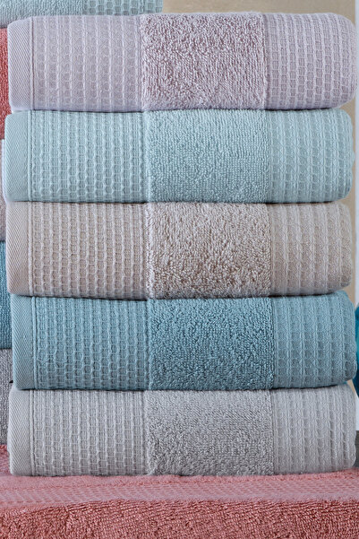 HRN Textile 12-Piece Cotton Low Twist 50X90 cm Towel Set - Soft and Absorbent