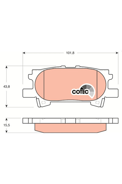 TRW Set placute frana frana disc TOYOTA HIGHLANDER 2009-2015 GDB3339