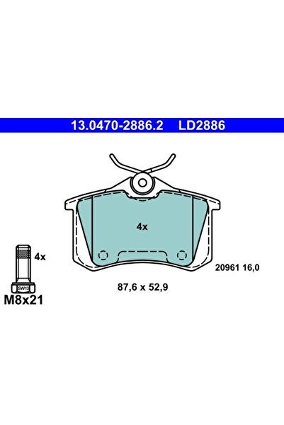 Ate Set Placute Frana Frana Disc Audi A6 C5 Seat Toledo 2