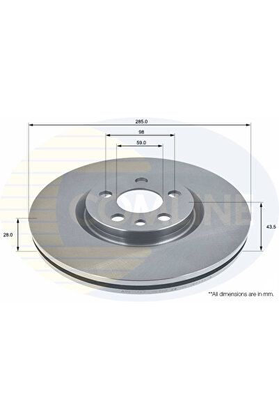 Comline Дискова спирачка Citroen C8/Jumpy 1 Fiat Scudo Bus/Ulysse