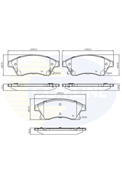 Comline Set Placute Frana Frana Disc Chevrolet Aveo/Cruze Opel Astra J