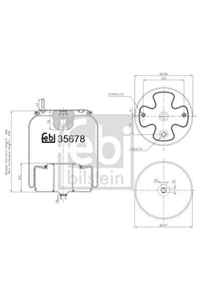 FEBI BILSTEIN Въздушни окачващи маншони преден десен мост Volvo Fh/FM