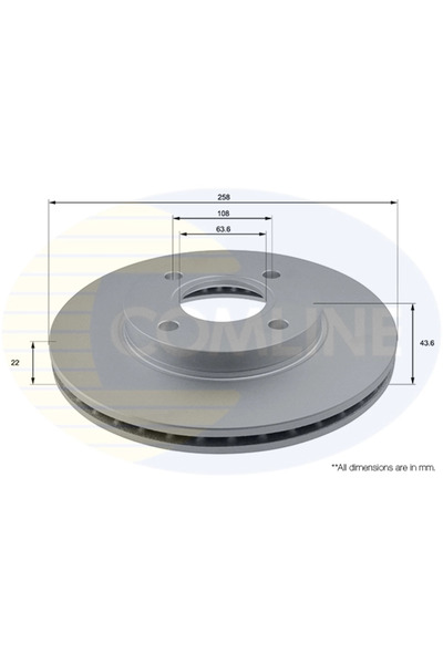 Comline Disc Frana Ford Sierra 1/Sierra 2/Sierra Turnier
