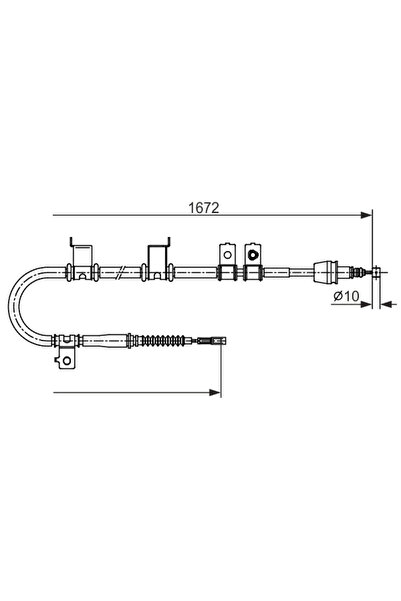 Bosch Parking Brake Cable Hyundai Elantra 4/I30