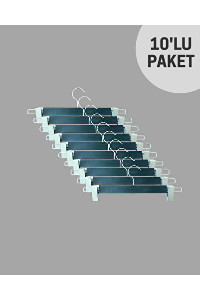 ZBHOMEDITING Siyah Renk Mandallı Etek Ve Pantolon Askısı 10'lu Paket