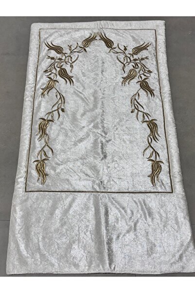 Mustgross Sırma Embroidered Luxury Prayer Rug – Single Velvet Prayer Rug & Stylish and High-Quality Prayer Mat