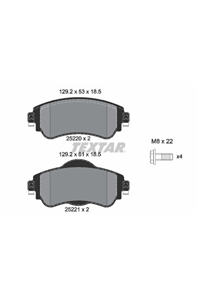 TEXTAR Set Placute Frana Frana Disc Citroen C4 2/DS4