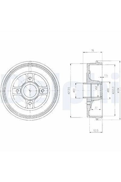DELPHİ Tambur Frana Dacia Logan/Sandero Renault 19 1/19 2/Megane 1