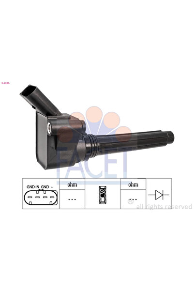 FACET Bobina De Inductie Porsche Panamera Sport Turismo (971) 2017-2023 Bifuel