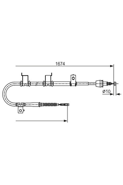 Bosch Cablu Frana De Parcare Hyundai Elantra 4/I30