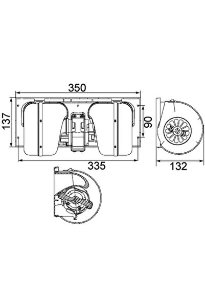 MAHLE Ventilator Habitaclu Daf 85/Xf 105/Xf 95