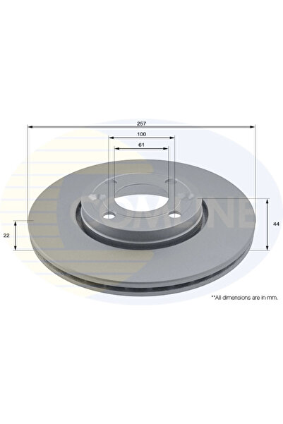 Comline Disc Frana Dacia Dokker Microbus/Lodgy Lada Vesta/Xray