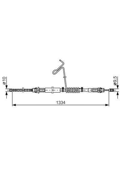 Bosch Parking Brake Cable Ford Transit Bus/Transit Body/Transit Platform