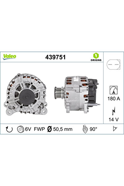 VALEO Generator / Alternator Skoda Superb 2/Yeti Vw Cc B7/Golf Plus 5/Passat B6
