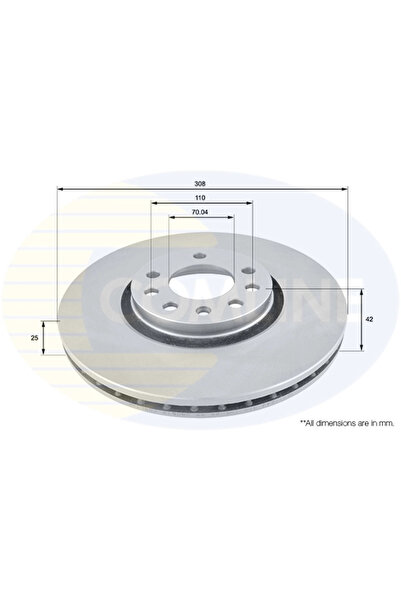 Comline Disc Frana Opel Astra G/Corsa D/Meriva B Microbus Saab 9-3/9-5