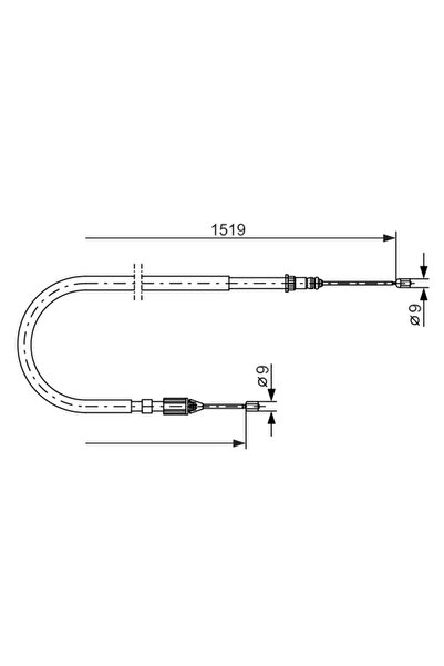 Bosch Parking Brake Cable Renault Megane 1 Grandtour/Megane 1 Kombi Van