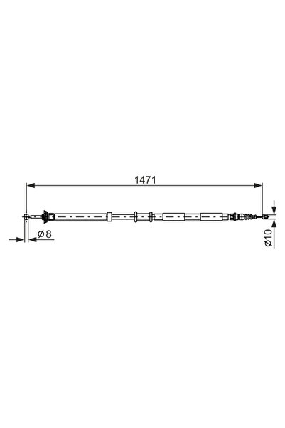Bosch Fiat Panda Parking Brake Cable
