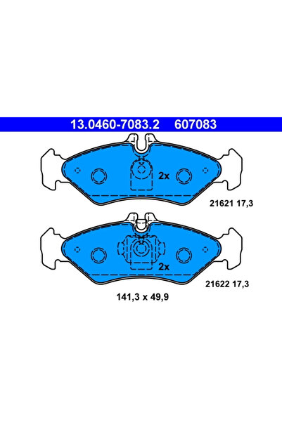 Ate Set Placute Frana Frana Disc Mercedes-Benz Sprinter 2-T Bus/Sprinter 2-T