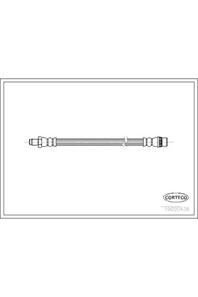 CORTECO Furtun Frana Spate Dacia Logan/Sandero Renault Logan 1/Safrane 1/Sand...