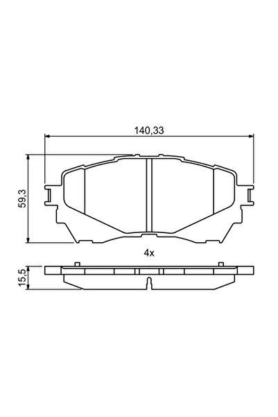 Bosch Комплект спирачни накладки за дискови спирачки Mazda 6