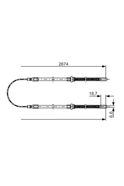 Bosch Cablu Frana De Parcare Iveco Daily 3 Caroserie/Daily 3 Platou / Sasiu