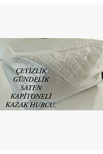 Üstünel Tekstil Giftable Dowery-Quality Everyday Satin Quilted Zippered Sweater Hurcu. Fancy